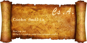 Cseke Amália névjegykártya